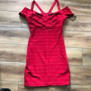 Red cocktail dress